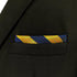 S&W SHLAX&WING Striped Pocket Squares for Men Yellow Royal Blue Stripes Accessories...
