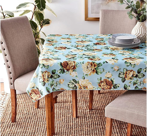 Sana Enterprises Tablecloth Polyester Fabric, Stain and Wrinkle Resistant, for Dining, Kitchen, Parties, Buffet, Weddings or Everyday Use. Seats 1...