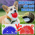 Light Up Squeaky Dog Balls: Led Dog Balls for Aggressive Chewers Puppy Chew Toys for Teething - Spikey Dog Balls for Small, Medium, Large Dogs...