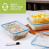 Snapware Total Solution 3-Pack (8.5-Cup) Plastic Food Storage Containers Set, Leakproof & Airtight Locking Lids Rectangular Tupperware, Non-Toxic ...