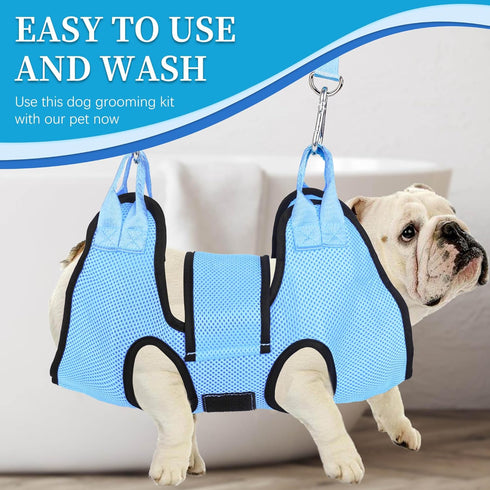 Dog Grooming Hammock for Nail Trimming Pet Hammock for Small Dogs with Security Strap Cat Sling for Nail Clipping with Clippers Nail File and Pet ...