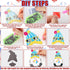 Juexica 32 Pcs Magnetic Diamond Painting Interchangeable Standing Posture Gnome Decor DIY Seasonal Gnome Sign Holiday Tiered Tray Decoration with ...