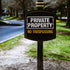 "Private Property No Trespassing" Reusable Stencil Template for Painting/Spraying Large Warning Sign on Wooden Plaque | 2-Pack, 14" x 10"...