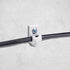 25 Pcs White Down Wall Clips- Wire Shelf Brackets Loop Clips- Closet Maid Support Brackets- Plastic Closet Shelves Clips Screws and Expansion Tube...