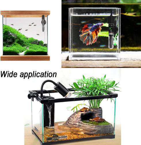 50W Aquarium Heater Small Fish Tank Submersible Heater 75? Constant Temperature Turtle Heat Rod for Betta Frogs Newts Turtles...