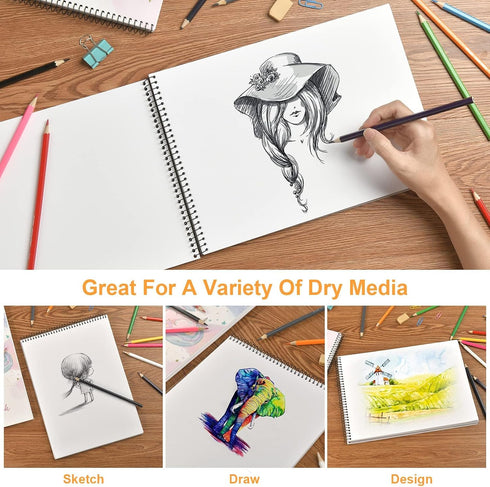 Sketchbook for Kids, Unicron Sketch Book and Art Paper for Girls and Artist Kids to Drawing and Sketching or Doodling, 8.5"x11", Spiral Bound Art ...