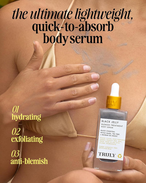 Truly Beauty Black Jelly Blemish Treatment Body Serum 3.1 OZ...