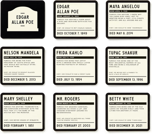 Brass Monkey How Dead are They – Party Game with 350 Game Card Prompts and Trivia Facts to Figure Out When Celebrities Died, 2+ Players...