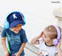 Riwbox WT-7S Kids Bluetooth Headphones Light Up, Foldable Stero Wireless Headset with Microphone and Volume Control for PC/Tablet/TV/Travel (Purpl...