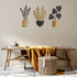 Americanflat Three Metal Plants Wall Décor Set - 6.25x10 Plants as Outdoor Metal Wall Art Decorations - Modern Style Wall Hanging Décor for Patio,...