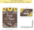 Your Main Event Prints Sunflower Guess How Many Kisses Game Sign and Cards - Perfect for Bridal Showers and Weddings - 1 Self-Standing Sign and 50...