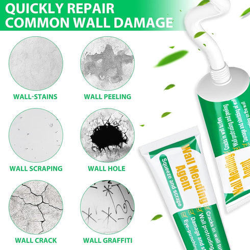 Drywall Repair Kit, Drywall Hole Patch Kit Spackle Puddy Wall Repair Large Hole Patch Kit, Wall Mending Agent with Scraper Easy to Fill The Holes ...