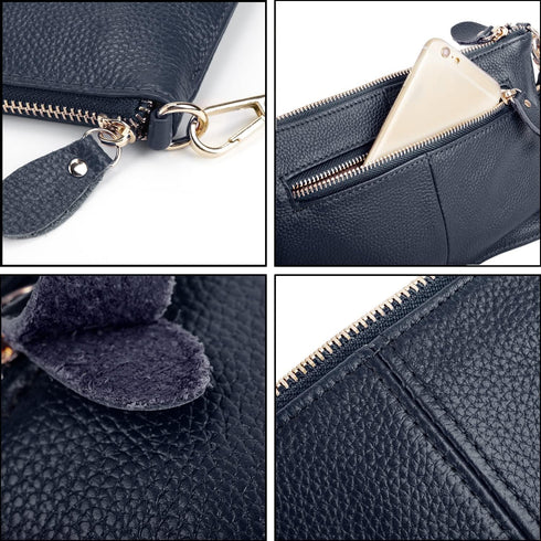 YALUXE Genuine Leather Wristlet Handbags Purses Cell Phone Pocket Clutch Wallet Crossbody Bags for Women...