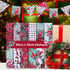 Double-Sided Christmas Scrapbook Paper, 12 Inch Poinsettia Berry Holly Pattern Paper Pad 24 Sheets Red Floral Decorative Craft Paper for Card Maki...