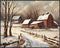 Posterizer 1 pcs-old farm house in snowy winter nature-in oil painting style-2-Landscape & Nature Art-Living Room Bedroom Decor- unframed wall art...