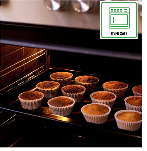 Mr Miracle Standard Size Baking Cups - Premium Quality, White, Grease-Proof, Oven & Microwave Safe Cupcake Liners - 500 Pack Paper Baking Cups for...
