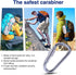 LTGEM Silicone Carrying Travel Case for JBL FLIP 5 Waterproof Portable Speaker with Extra Carabiner - White...