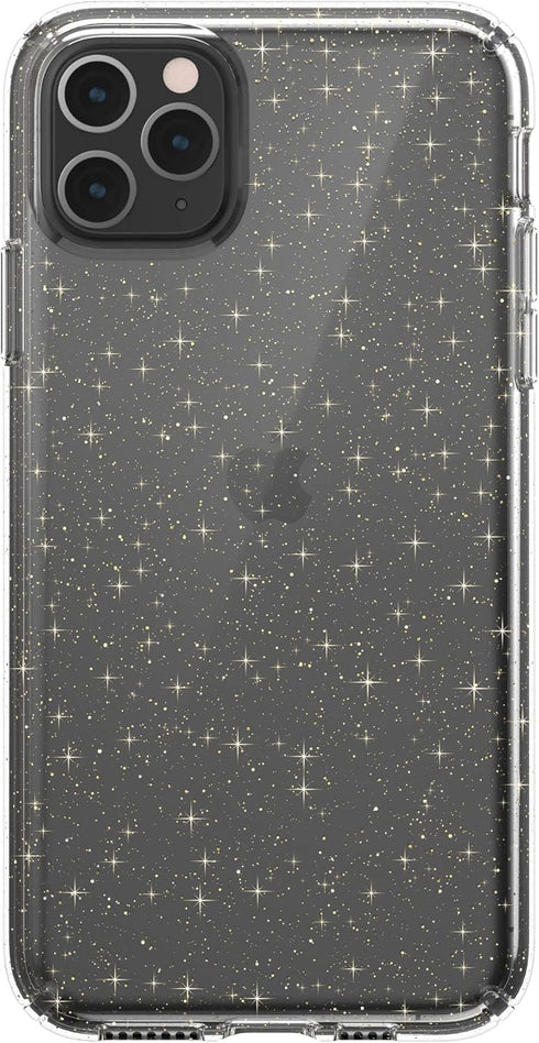 Speck iPhone 11 Pro Max Case - Presidio Clear + Glitter - Protective Ultra Thin Slim Hard Anti Scratch Cover, Clear/Gold Glitter (130027-5636)...