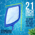 U.S. Pool Supply Professional Heavy Duty Large 15" x 16" Swimming Pool Leaf Skimmer Net - Fine Mesh Netting, Easy Scoop Edge - Fast Cleaning, Debr...
