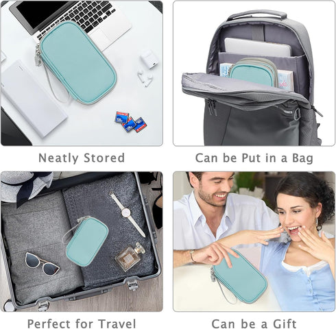 FYY Electronic Organizer, Travel Cable Organizer Bag Pouch Electronic Accessories Carry Case Portable Waterproof Double Layers All-in-One Storage ...