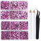 LPBeads 6400 Pieces Hotfix Rhinestones Pink Flat Back 5 Mixed Sizes Crystal Round Glass Gems with Tweezers and Picking Rhinestones Pen...