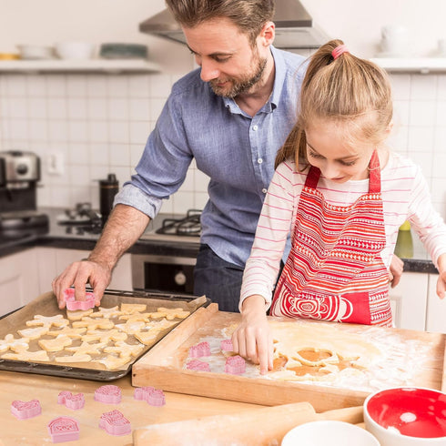 16 Pcs Farm Animal Cookie Cutters with Plunger Stamps Set, Farm Animal theme Fun Cookie Mold, 3D Animal Shape Cookie Cutters, Animal Series Shape ...