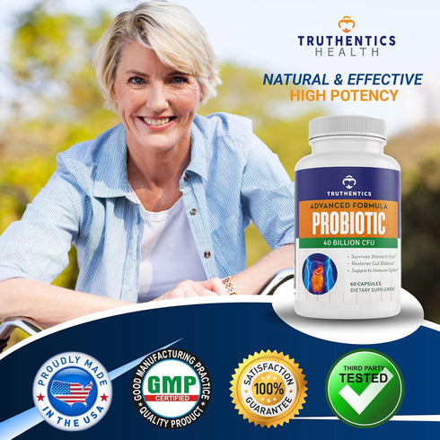 Probiotic 40 Billion CFUs with Prebiotics - Probiotics with Lactobacillus and Bifidobacterium Probiotic for Men & Women for Digestive Health - Mad...