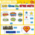 Hero Christian Bulletin Board - 87Pcs Back to School Bible Verse God Gives Me Strength Classroom Decoration, Hero Theme Stars Cutouts Buildings Bo...