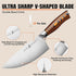 TUO Rocker Knife, 7 inch Salad Chopper Chef Knife for Herb Rocking and Veggie Chopping, Vegetable Cleaver in High Carbon Steel with Ergonomic Hand...