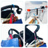 4 Pack Large Carabiner 5.5" D Style Click and Carry Bag Carrier Stroller Hooks(Light Blue and Rose red)...