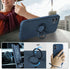 abitku Compatible with iPhone 12 Case, Silicone with 360°Ring Kickstand Holder (Support Magnetic Car Mount) Soft Silk Microfiber Cloth Designed fo...