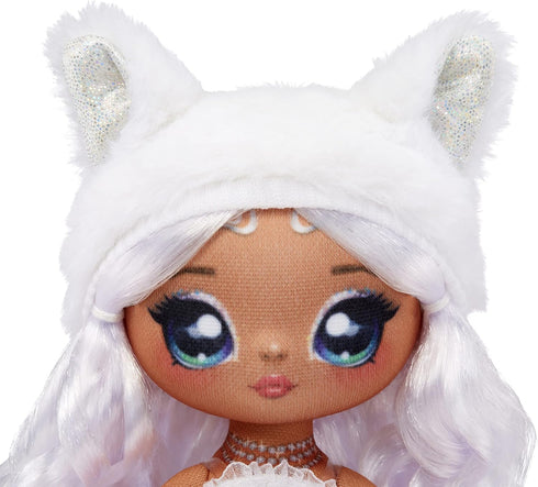 Na Na Na Surprise Sweetest Gems™ April Sparkles 7.5" Fashion Doll Diamond Birthstone Inspired with White Hair, Ruffle Satin Dress & Brush, Poseabl...