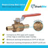 SharkBite 1/2 Inch Crimp Ball Valve with Drain, Brass Plumbing Fitting, PEX Pipe, PE-RT, 24612LFA...