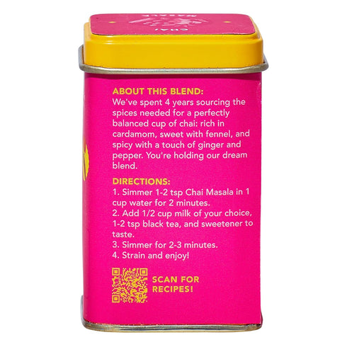 Diaspora Co. Chai Masala | Uncaffeinated and Unsweetened Ground Spice Blend for Drinking & Baking | Made with Fresh, Single-Origin Spices | 45g Ev...