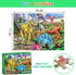 Puzzles for Kids Ages 4-8, 6-8, 8-10, Kids Puzzles 100 Piece Big Dinosaur Floor Jigsaw Puzzle for Kids Children Educational Puzzles Toys for Young...