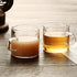 BCnmviku Shot Glasses Espresso Parts Double Spouts Milk Cup Clear Glass (Clear Glass-2Pack)...