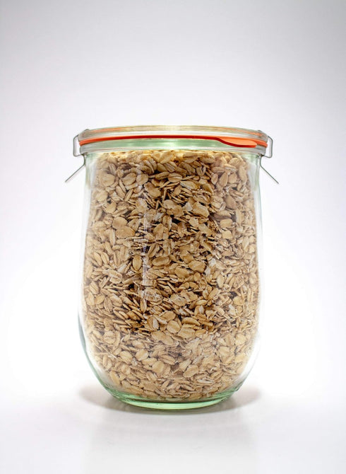 Weck - Large Glass Jars for Sourdough - Starter Jar with Glass Lid - Tulip Jar with Wide Mouth - Weck Jars 1 Liter Includes (Keep Fresh Cover)...
