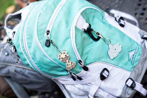 Baby Giraffe Keychain - Charm for Purse Diaper Bag Tote Bag Kids Backpack Keychain...