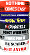 12 Pack Motivational Wristbands for Men, Women & Teens, 12x8” Silicone Bracelets with Inspirational Quotes, Unisex Adult Design for men, gifts for...