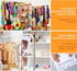 Sets 16 Large Clear Pockets Fabric Dual Sided Hanging Shoe Rack for Closets Hanging Shoe Organizer for Closet with Rotating Hanger Boot Organizer ...