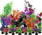Aquarium Decorations Plants with Rockery View, 25pcs Aquarium Decor Plants and Rock Cave Hideout Ornaments, Fish Tank Accessories, Fish Tank Plant...