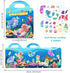 2 Pack Reusable Sticker Book, Princess and Mermaid Stickers for Kids Activity Travel Removable Sticker Books for Girls Boys Educational Learning T...