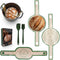 Silicone Bread Sling 5 PCS Gift Set- Set Includes 3 Green Silicone Bread Sling Oval and Round,1 Brush,1 Spatula. Non-Stick Sourdough Silicone Brea...