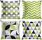 ArtSocket Set of 4 Throw Pillow Covers Green Black Lime Mosaic Pattern Gray Grey White Retro Triangles Geometric Decorative Pillow Cases Home Deco...