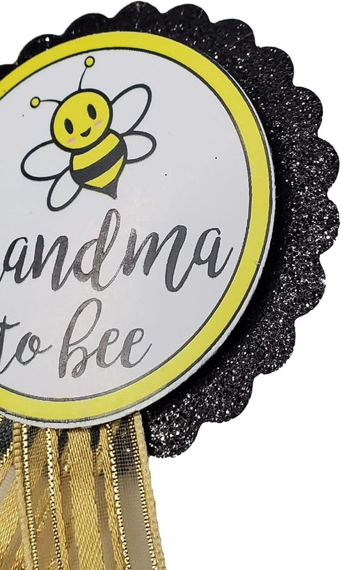 Bee-utiful Grandma-to-Be Handmade Baby Shower Pin Bee Badge for Nona to wear Sprinkle Gender Reveal by Amy's Bubbling Boutique...