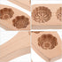 Yardwe 2pcs Wooden Cookie Molds Chinese Traditional Mid- autumn Festival Moon Cake Mold Handmade Flowers Cookie Stamp Baking Supplies for Muffin M...