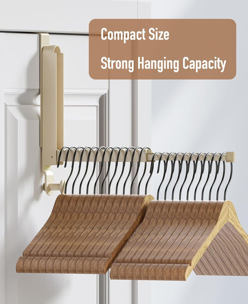 Folding Clothes Drying Rack with Over The Door Foldable Travel Hanger Hooks – Space Saving Laundry Solution, Space Grey...