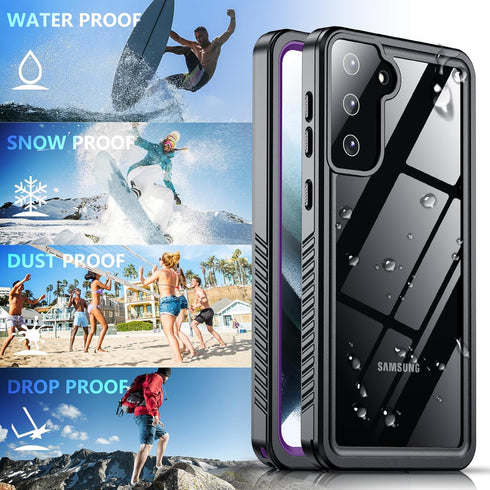 SPIDERCASE Designed for Samsung Galaxy S21 Case, Waterproof Built-in Screen &Lens Protector, Full Heavy Duty Protection, 12FT Military Shockproof,...