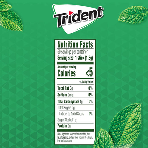 Trident Unwrapped Gum, Spearmint 50-ct...