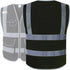 JKSafety 9 Pockets High Visibility Safety Vest for Men and Women, Hi-Vis Reflective Black Safety Vests with Zipper Front, Meet ANSI/ISEA Standards...